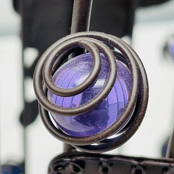 NWT Wine Bottle Cork Cage, Epic Brand, Metal, Glass Beads, 14" T x 4 1/4" D - Picture 9 of 15